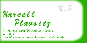 marcell plavsitz business card